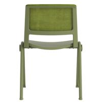 Silla de Oficina Ergonómica Apilable con Respaldo de Malla Plástica y Soporte Lumbar, Color Verde, para Computadora, Oficina, Escuela y Conferencias