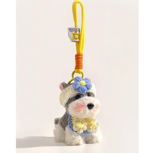 Llavero de Peluche de Cachorro Schnauzer, Adorno Suave para Bolsos y Mochilas, Regalo, Origen Yiwu, Otoño 2025 - Product Image 1