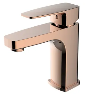 Modern Faucet Rose Gold For Bathroom Basin Single Handle Deack Mounted Watermark Water Tap Luxury Basin Faucet