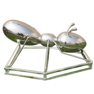 Sliver moderno metallo formica scultura giardino in acciaio inox gigante insetto statue decorative - Product Image 5
