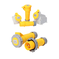 110V industriel 120V IP44 IP67 3 * 16A 3 * 32A 3 * 63A 3 * 125A connecteur de prise femelle surface dissimulée montage cuivre 3P 4H puissance