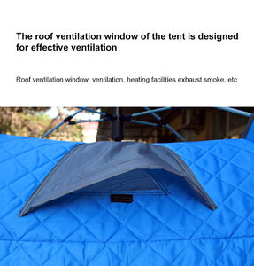 Carpa de Pesca en Hielo Portátil, Tipo Pop-Up, Cuadrada, Aislada, para Campamento, Senderismo, Pesca en Invierno - Product Image 6