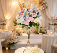 Boule de fleurs artificielles en plastique coloré, ornement floral moderne pour mariage, remise de diplôme, décoration intérieure, imperméable, longue durée