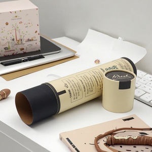 Eco-Friendly Kraft Paper Cylinder Umbrella Paper Tube Custom Logo Printed Cardboard Tubes for Umbrella <b>Clothes</b> Packaging - Product Image 3