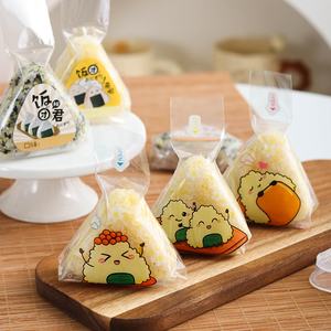 Bolsas triangulares de embalaje de rollos de arroz Bolsa de microondas de grado alimenticio para <span class=keywords><strong>sushi</strong></span> con impresión encantadora - Product Image 1