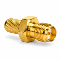Connecteur à sertir femelle RP SMA à polarité inversée droite, compatible avec plusieurs câbles RF RG58 RG142 RG223 LMR195 LMR200