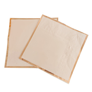 Gold Edged Colored Square Paper Napkins 330cmx330cm For Wedding Hotel Restaurant Party Use - Product Image 5