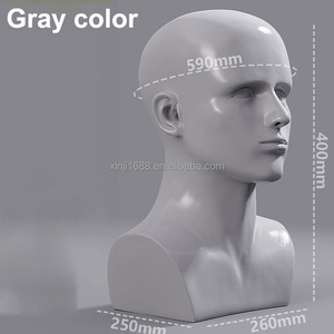 Tête de mannequin homme XINJI blanc mat, tête de mannequin professionnelle pour l'affichage de casques, écouteurs, consoles de jeux, chapeaux, perruques, bijoux - Product Image 6