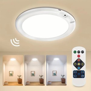 Lámpara <span class=keywords><strong>de</strong></span> <span class=keywords><strong>Techo</strong></span> LED con Sensor <span class=keywords><strong>de</strong></span> Movimiento, Control Remoto, Carga USB, Instalación Magnética, Redonda, <span class=keywords><strong>para</strong></span> Escaleras, Dormitorio, Armario, Lámpara Nocturna - Product Image 1
