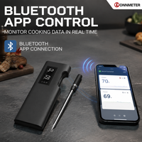 Termometer BBQ Pintar Nirkabel Satu Probe, ±0.5 ° Termometer Memasak dengan Kontrol Suhu Presisi dan Aplikasi Multibahasa