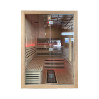 2024 Caisheng Offres Spéciales 2 personnes épicéas sauna intérieur traditionnel en bois avec système de contrôle par ordinateur