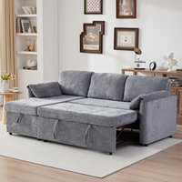 Bestseller Multifunktionales Modernes 3-Sitzer Wohnzimmer-Schlafsofa aus Stoff mit Stauraum für Hotelnutzung