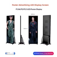 Écran publicitaire LED couleur haute définition 640x1920 ultra-fin sur pied pour extérieur