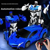 BJQ OEM 1/18 Coche RC Transformable 2 en 1: Vehículo Deportivo y Robot Deformable, Juguete de Control Remoto para Niños, Regalo
