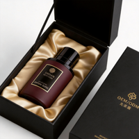 Flacon de parfum de luxe en verre, 30ml, 50ml, 100ml, rouge, à épaule plate, forme ronde, avec bouchon magnétique
