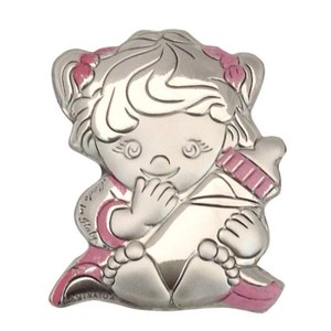 BLAZON Colgante y amuleto con diseño de niña con botella, 30x38mm - Product Image 1