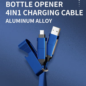Abrebotellas portátil de aleación de aluminio 4 en 1 Cable USB tipo C Carga rápida Sacacorchos Cargador Cable de datos para Samsung <span class=keywords><strong>iPhone</strong></span> - Product Image 5