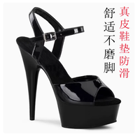 15cm Stiletto Platform tahan air Catwalk sandal antiselip sepatu Model penari tiang klub malam seksi