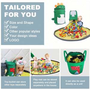 Cesta de Almacenamiento de Fieltro para Clasificación y Organización Rápida, Bolsa de Almacenamiento para Alfombra de Juego Infantil, Caja de Almacenamiento para Bloques de Construcción - Product Image 5