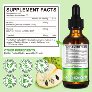 Acentiallabs USA Warehouse OEM Soursop Graviola Drops Private Label Spedizione Veloce 60ml Integratori Erboristici Estratti Vegetali - Product Image 3