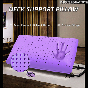 Oreiller cervical orthopédique en mousse à mémoire de forme pour adulte, faible MOQ, forme papillon tricotée, soutien du cou personnalisable, confortable pour hôtel et camping - Product Image 2