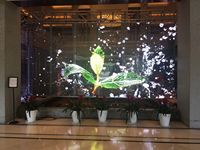 Publicité d'intérieur HD LED écran LED transparent en verre transparent 3.9mm-7.8mm mur vidéo dj
