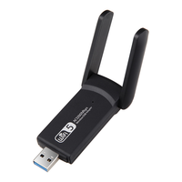 Drop Shipping Dongle Mini Bluetooth Dual Band 1300Mbps 2.4/5Ghz, Adaptor WiFi USB untuk PC/Laptop/Desktop, Penerima Eksternal