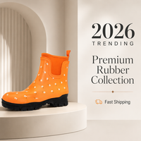 Bottes de pluie élégantes à imprimé floral pour femmes, chaussures de jardin en caoutchouc imperméables, confortables pour la marche en extérieur