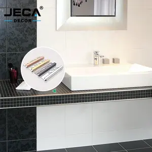 JECA Stainless Steel Tile Trim Different Shapes 304 Grade Chrome Metal Strips For Building Wall Ceramic Tile Edging Profiles