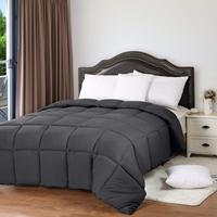 Nouvel ensemble de couette et insert de couette doux et personnalisé pour hôtels, blanc et gris, toutes saisons