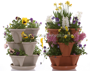 Pots de fleurs verticaux en plastique pour jardin, pots à fraises empilables pour plantes, vente en gros - Product Image 1