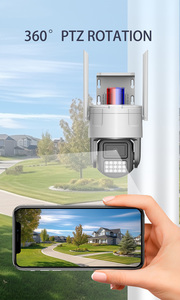 3MP đầy đủ màu sắc Wifi Mini ánh sáng màu đen Dome <span class=keywords><strong>Camera</strong></span> phát hiện chuyển động <span class=keywords><strong>camera</strong></span> an ninh trong nhà/ngoài trời PTZ IP65 - Product Image 5