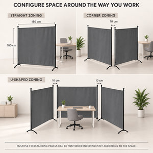 Divisor de Espacios <span class=keywords><strong>para</strong></span> Oficina de 180x180cm, Marco de Tubo de Acero de 19mm, Tela de Poliéster de 180g, Patas en Arco <span class=keywords><strong>para</strong></span> Oficina de Diseño Abierto - Product Image 6