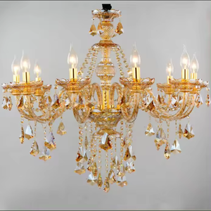 Wholesale Large Cheap <b>Pendant</b> Lamp Modern Home <b>Chrome</b> Finish Glass K9 Crystal europe Chandeliers - Product Image 3
