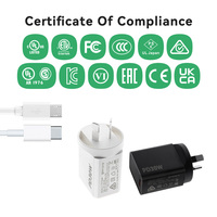 Chargeur rapide Merryking AU 30W certifié RCM USB-C, chargeur mural australien 30W PD pour ordinateur portable et téléphone portable