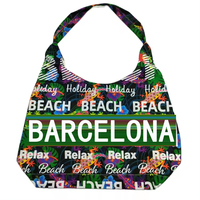 Sac fourre-tout en toile personnalisé avec impression de souvenirs d'Espagne, sac de Barcelone