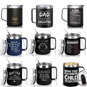 Ventes chaudes 12oz 14oz 16oz 24oz Tasse en acier inoxydable à double paroi isolée sous vide Tasse à café de voyage personnalisée avec poignée - Product Image 2