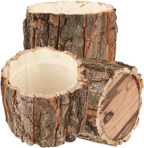 <span class=keywords><strong>Pot</strong></span> de fleur en écorce de bois Jardinières rustiques Pots de plantes Tronc Souche Planteur <span class=keywords><strong>Pot</strong></span> Bonsaï Conteneur pour boule de décoration de maison et de bureau - Product Image 1