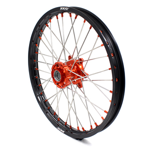 KKE-Juego de llantas Dirt Bike MX <span class=keywords><strong>Enduro</strong></span>, Compatible con <span class=keywords><strong>KTM</strong></span> EXC SX XCF XC-F 125 250 350 450 525 530, pezón de aleación naranja - Product Image 4