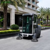 Balayeuse de sol pour entrepôt, machine de balayage électrique autoportée de 2050 mm avec batterie 48V100AH pour centre logistique