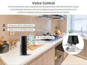 Tuya Smart WiFi o Zigbee Válvula de agua/gas Controlador de grifo inteligente Compatible con Alexa <span class=keywords><strong>Asistente</strong></span> de <span class=keywords><strong>Google</strong></span> - Product Image 2