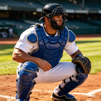 Équipement de baseball professionnel OEM d'usine pour lanceur : Masque de lanceur, protège-poitrine, protège-jambes, ensemble de lanceur personnalisé avec logo, vente en gros