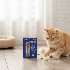 Menta aromatizzato erba gatta dentale 13.5cm Pet toelettatura giocattolo per gatti pulizia denti e gioco - Product Image 3