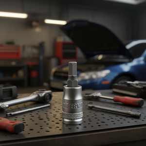 Douille Fervi avec insert hexagonal, entraînement métrique de 6 mm, ajustement de précision pour la réparation automobile - Product Image 3