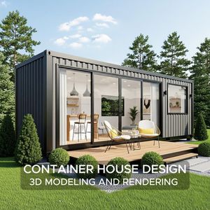 Casa Container Espandibile e Traspirante da 20ft/40ft, Casa Prefabbricata Moderna, Cabina Mobile Portatile con Sistema Solare 3D - Product Image 3