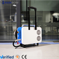 Mini machine de nettoyage au laser pulsé portable 100W, nettoyeur au laser à fibre pulsée pour l'élimination de la rouille sur le métal, le décapage de la peinture, le verre, l'acrylique