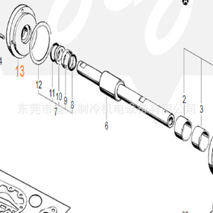 แหวนซีลเพลาข้อเหวี่ยงโลหะสำหรับคอมเพรสเซอร์ทำความเย็นในระบบวงจรปิด - Product Image 1