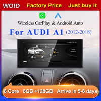 Reproductor Multimedia Inalámbrico con Bluetooth Compatible con Android 14 de 10.25 Pulgadas Nuevo para Audi A1 2012-2018, STWEI MTK 8581