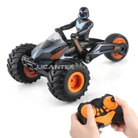 2.4GHz 3 tekerlekler uzaktan kumandalı RC dublör dans araba elektrikli RC dublör dönen oyuncak motosikletler çocuklar için