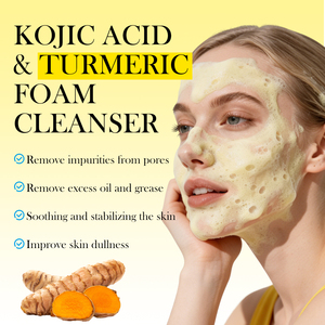 Crema Limpiadora Facial Orgánica de Cúrcuma y Ácido Kójico de Marca Privada OEM, Limpieza Profunda, Control de Grasa, Sin Espuma Agresiva - Product Image 4